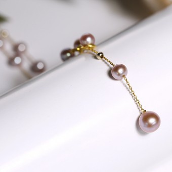 Dây chuyền vàng 18k ngọc trai thật 5.5-6mm Vinfa