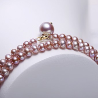 Dây chuyền vàng 18k ngọc trai thật 5-8.5mm Kie
