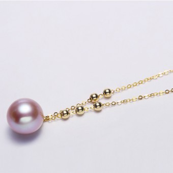 Dây chuyền vàng 18k ngọc trai thật 7.5-10mm Pise