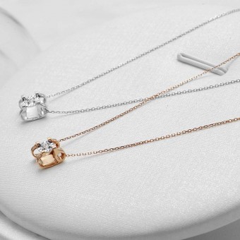  Dây chuyền vàng 18k đính kim cương Rolu