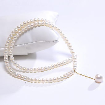 Dây chuyền vàng 18k ngọc trai thật Jio 5.5-9mm