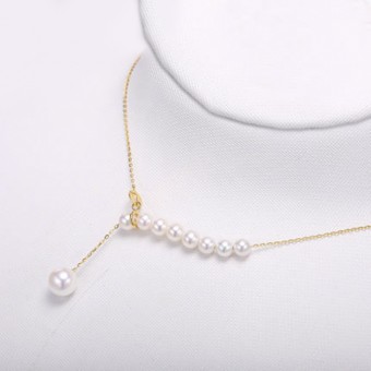 Dây chuyền vàng 18k ngọc trai thật Koya