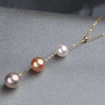 Dây chuyền vàng 18k ngọc trai thật Mie