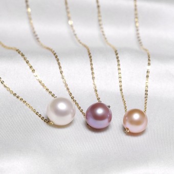 Dây chuyền vàng 18k ngọc trai thật Role 9-10mm