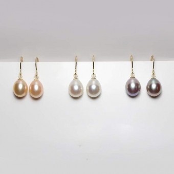 Bông tai vàng 18k ngọc trai ngọt 9-10mm Marryline