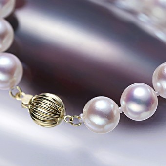 Lắc tay vàng 14k ngọc trai Akoya 8.5-9mm Fio 