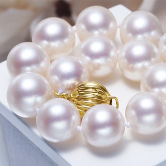 Lắc tay vàng 14k ngọc trai thật 7.5-10.5mm Redo