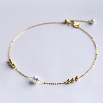 Lắc tay vàng 18k ngọc trai  7.5-8mm Akoya Doko 