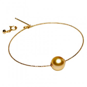 Lắc tay vàng 18k ngọc trai Tahiti - South sea 9-10mm Nozry