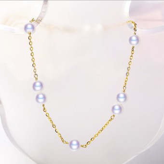 Lắc tay vàng 18k ngọc trai thật 5.5-8mm Koda