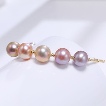 Lắc tay vàng 18k ngọc trai thật 8.5mm Dio