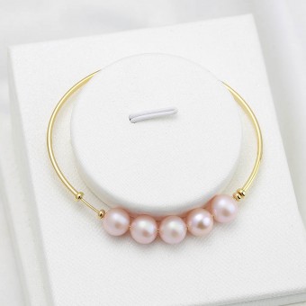 Lắc tay vàng 18k ngọc trai thật Dara 8-8.5mm