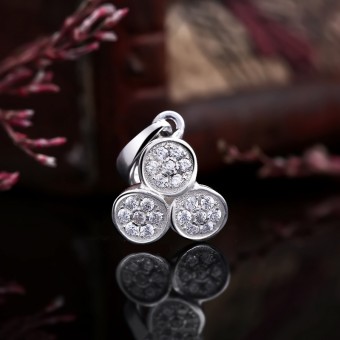Mặt dây chuyền bạc Circle Love