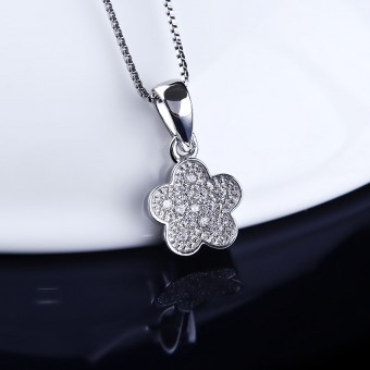 Mặt dây chuyền bạc Flower 5 petals