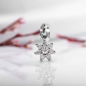 Mặt dây chuyền bạc Francisco Flower