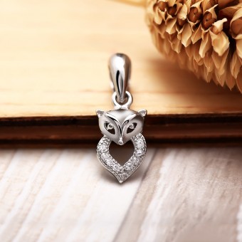 Mặt dây chuyền bạc Happy Fox