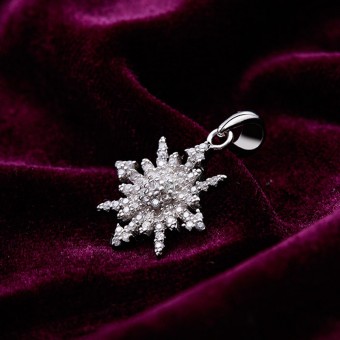 Mặt dây chuyền bạc Lovely Snowflake