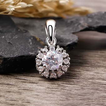 Mặt dây chuyền bạc Natalie Circle