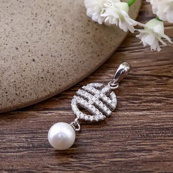 Mặt dây chuyền bạc ngọc trai Allvin Love