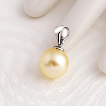 Mặt dây chuyền bạc ngọc trai Yellow Love