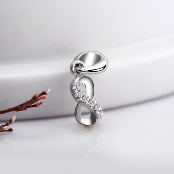 Mặt dây chuyền bạc Number Eight