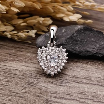 Mặt dây chuyền bạc Selena Heart
