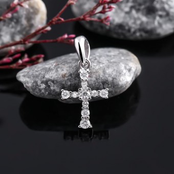 Mặt dây chuyền bạc Strong Cross