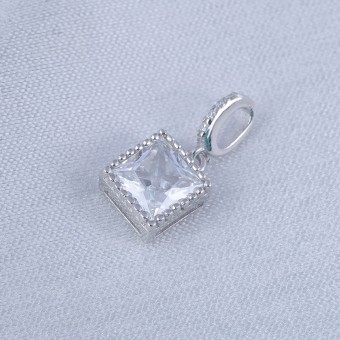 Mặt dây chuyền bạc Strong Square