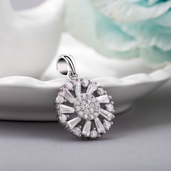 Mặt dây chuyền bạc Wheel Love
