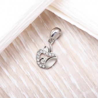 Mặt dây chuyền bạc White Apple