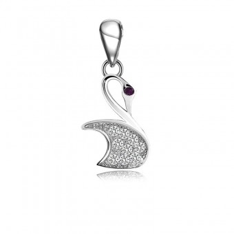 Mặt dây chuyền bạc White Swan