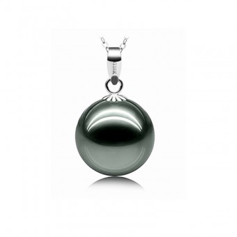 Mặt dây chuyền vàng 18k ngọc trai biển Tahiti 9-10mm Dojry