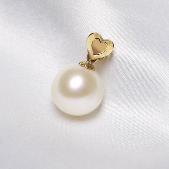 Mặt dây chuyền vàng 18k ngọc trai thật 9-10mm Vone