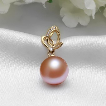 Mặt dây chuyền vàng 18k ngọc trai thật Paly