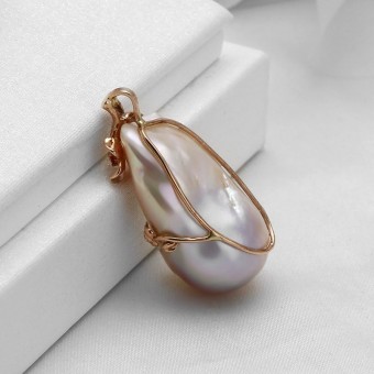 Mặt dây chuyền vàng 18k ngọc trai thật Xita