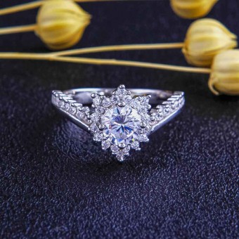 Nhẫn bạc Bubble Love