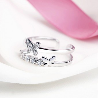 Nhẫn bạc Emily Butterfly