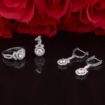Bộ trang sức bạc Evelynn Love   