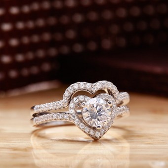  Nhẫn bạc Twins Heart 