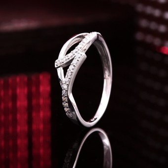 Nhẫn bạc Wave Love