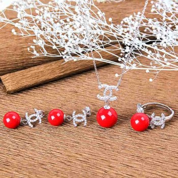 Bộ trang sức bạc  Pearl 01