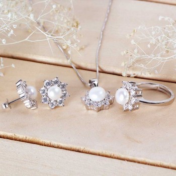 Bộ trang sức bạc Impressive Pearl