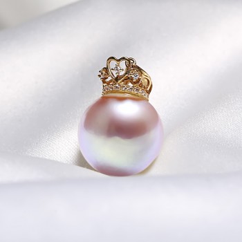 Mặt dây chuyền vàng 18k ngọc trai thật 11-12mm Liko
