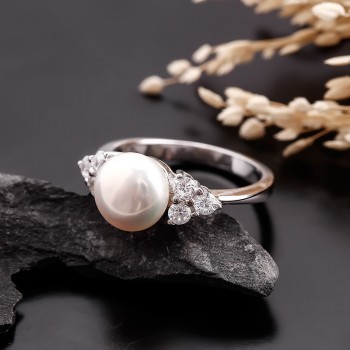 Nhẫn bạc ngọc trai Balor