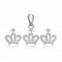 Bộ trang sức bạc Crown 1