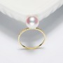 Nhẫn vàng 18k ngọc trai thật size 7.5mm-9.5mm Akoya đính Kim cương
