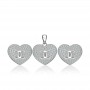 Bộ trang sức bạc Chanel Heart 1