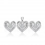 Bộ trang sức bạc Roxana Heart 1