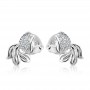 Bông tai bạc Baby Fish 1