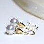 Bông tai vàng 18k ngọc trai biển Akoya 8-9mm Rie